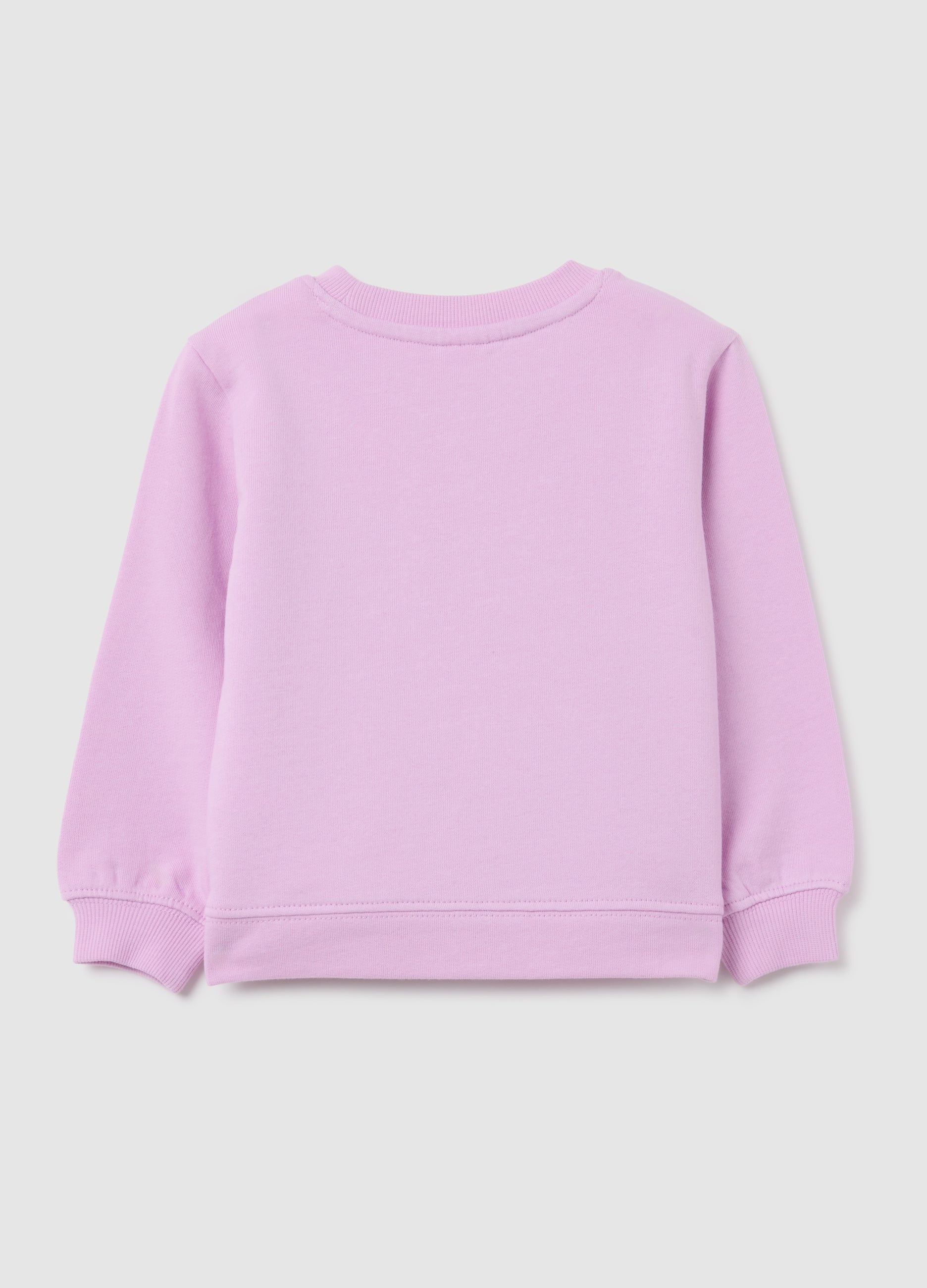 OVS Girls' Pink Pure Cotton Sweatshirt With Regular Fit