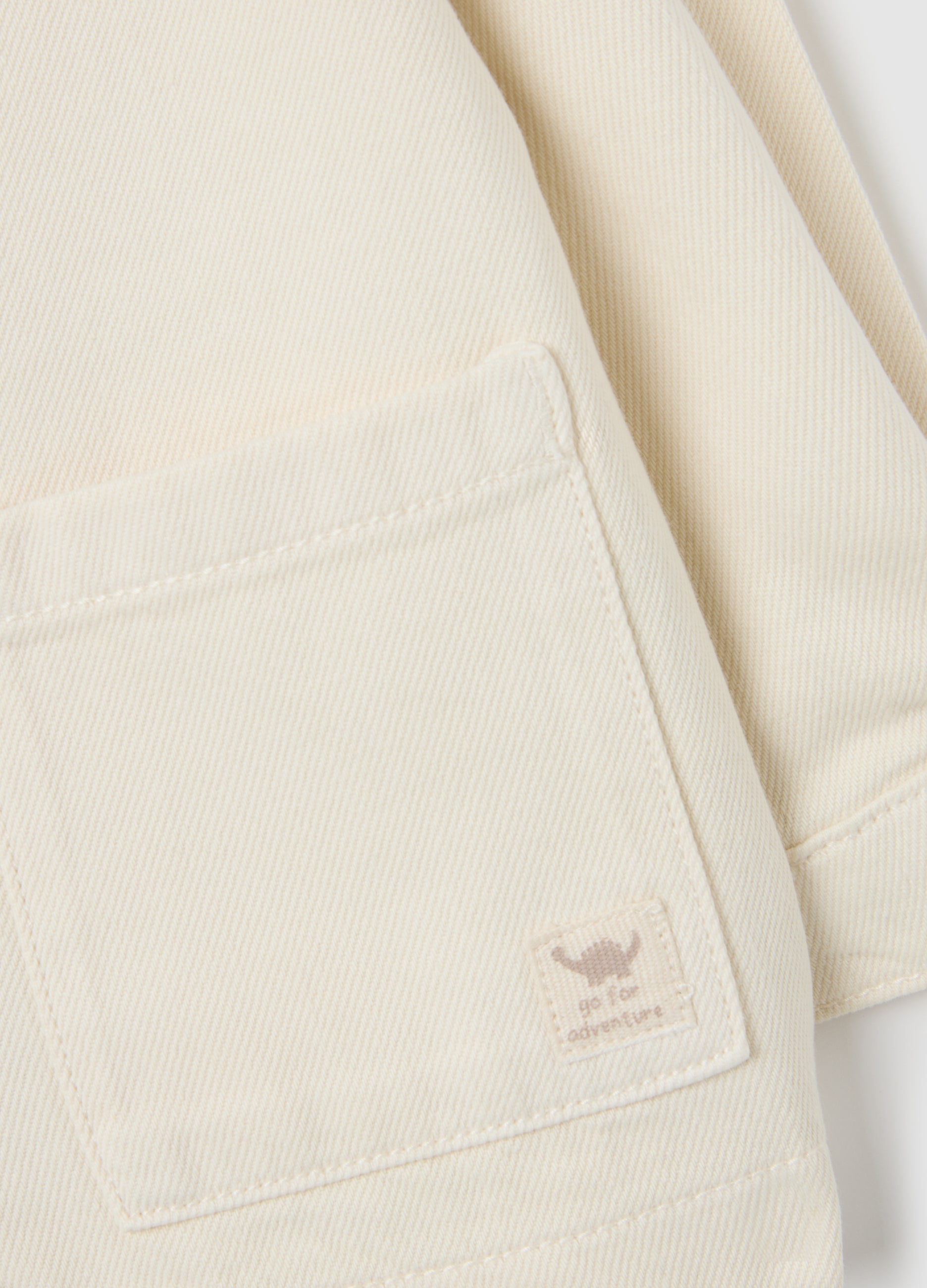 OVS Beige Jacket With Brown Collar For Boys