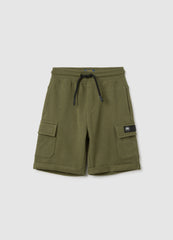 OVS Child'S Green Cotton Regular Fit Bermuda Shorts
