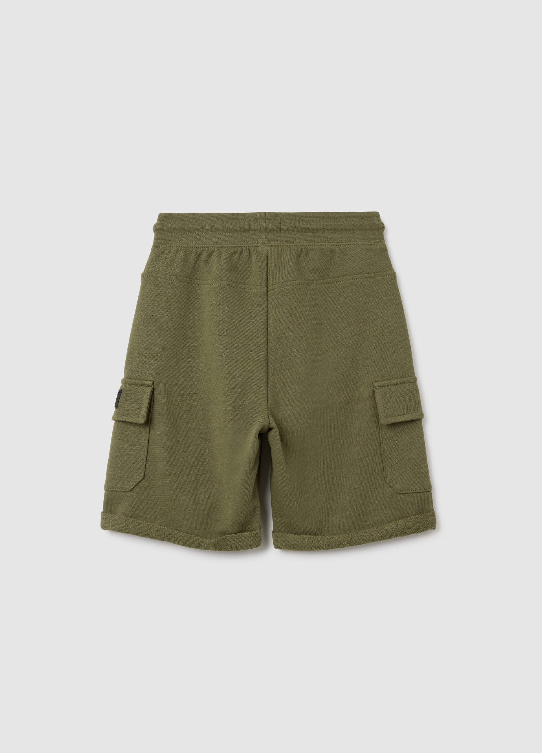 OVS Child'S Green Cotton Regular Fit Bermuda Shorts
