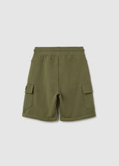 OVS Child'S Green Cotton Regular Fit Bermuda Shorts