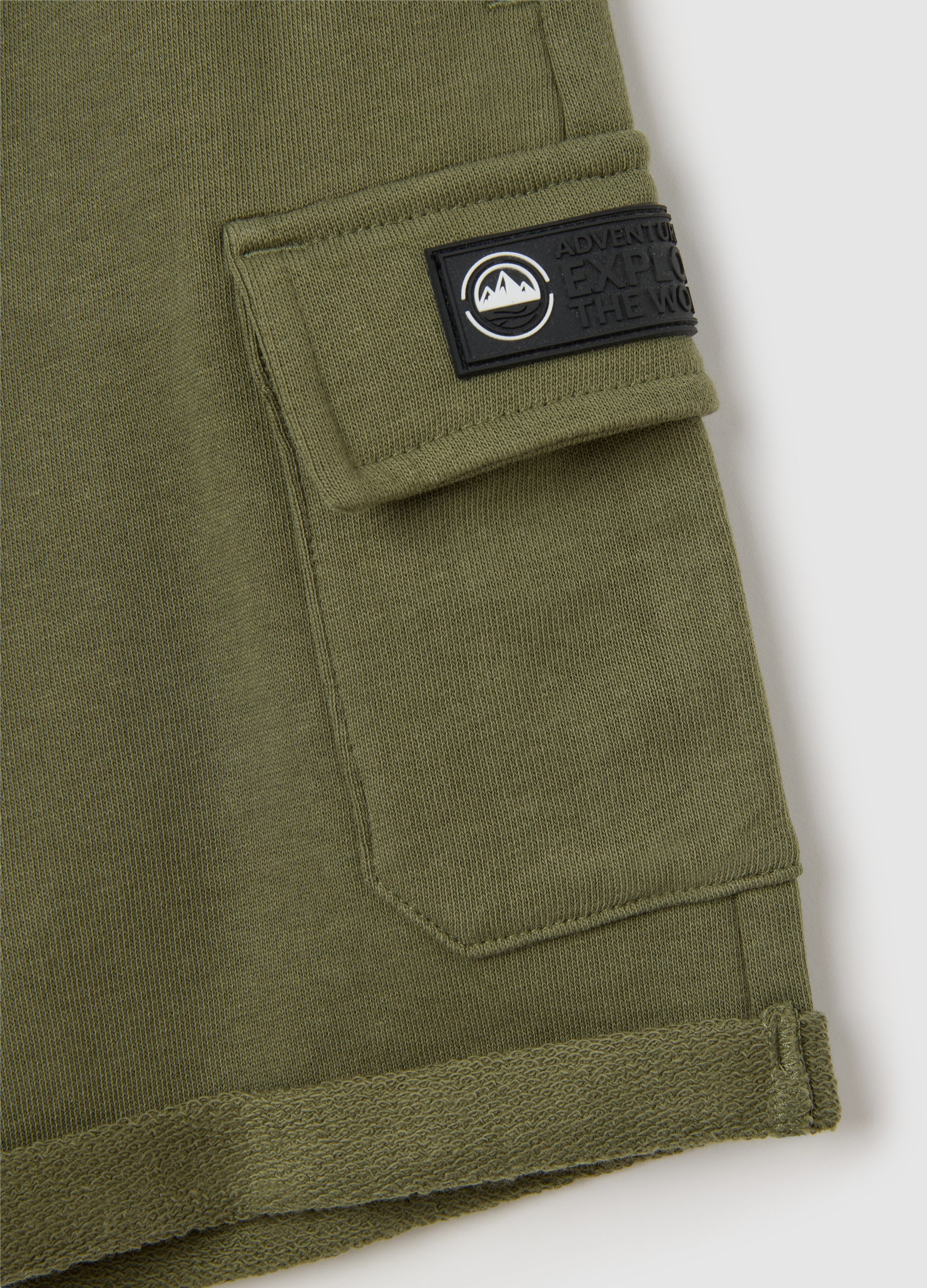 OVS Child'S Green Cotton Regular Fit Bermuda Shorts