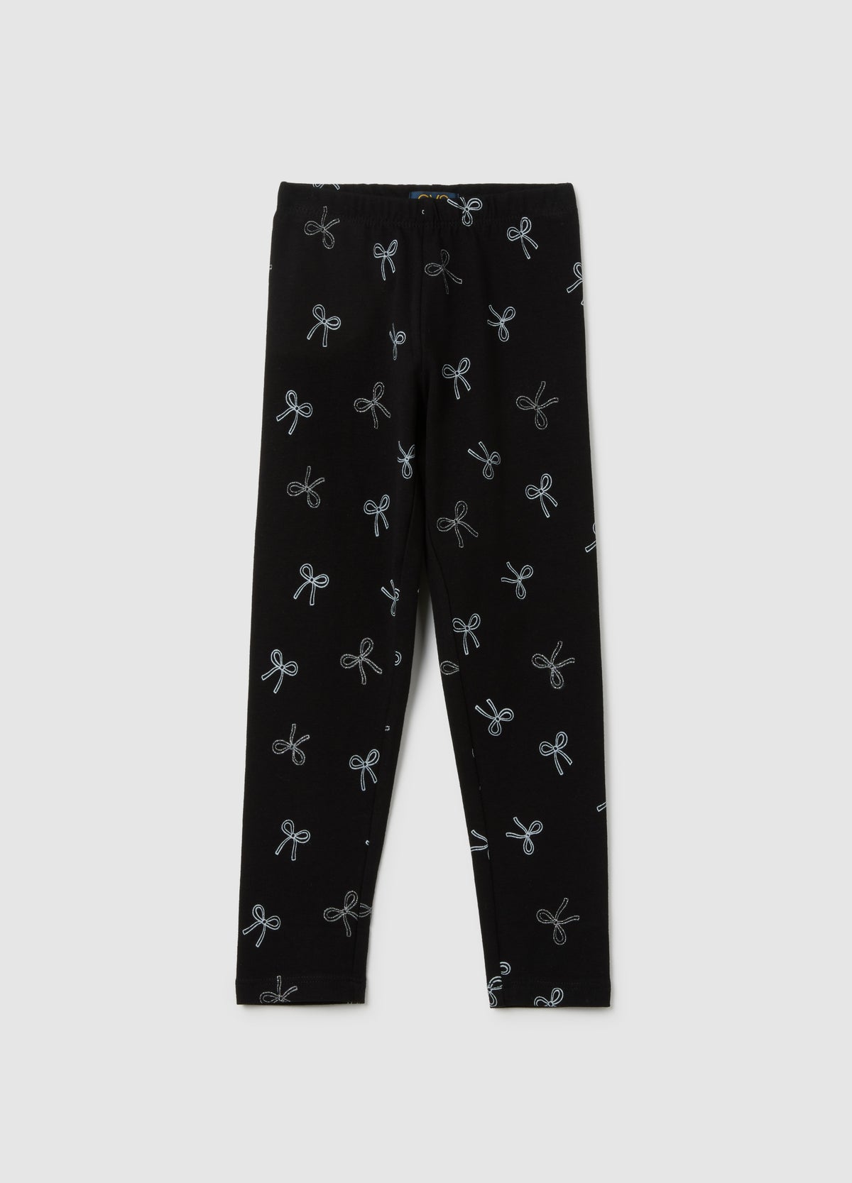 OVS Girls' Black Skinny Fit Cotton Leggings