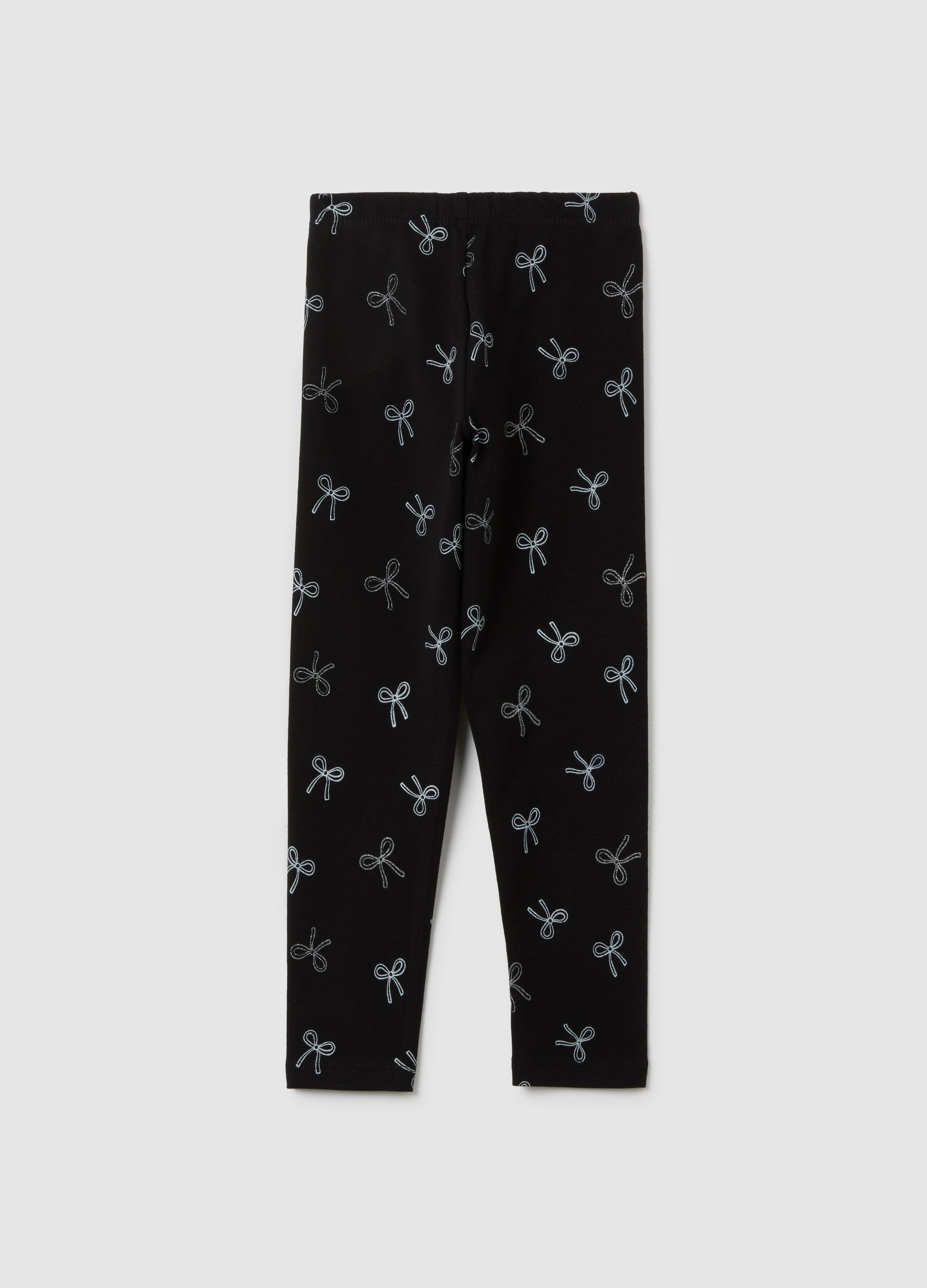 OVS Girls' Black Skinny Fit Cotton Leggings