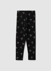 OVS Girls' Black Skinny Fit Cotton Leggings