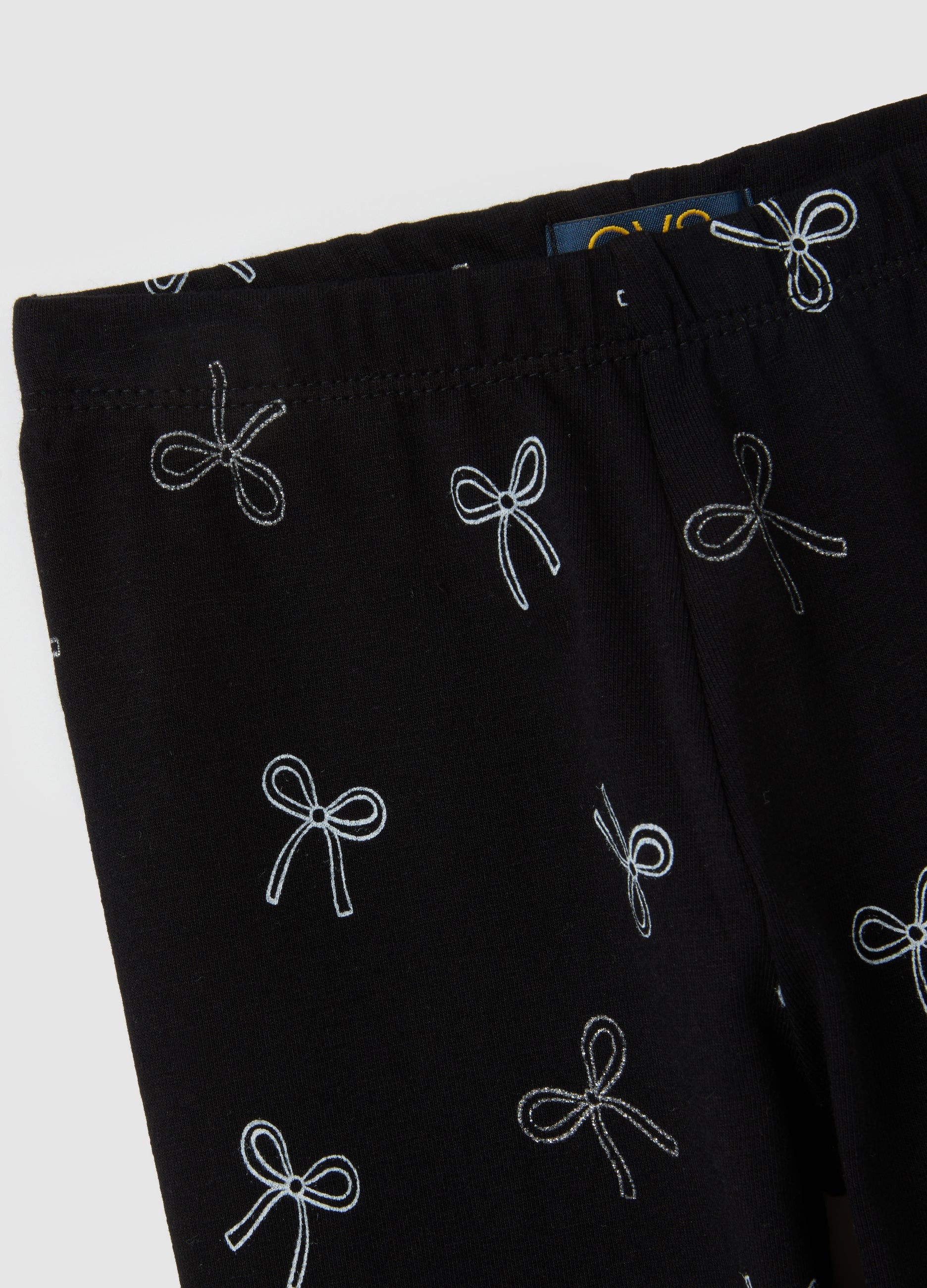 OVS Girls' Black Skinny Fit Cotton Leggings