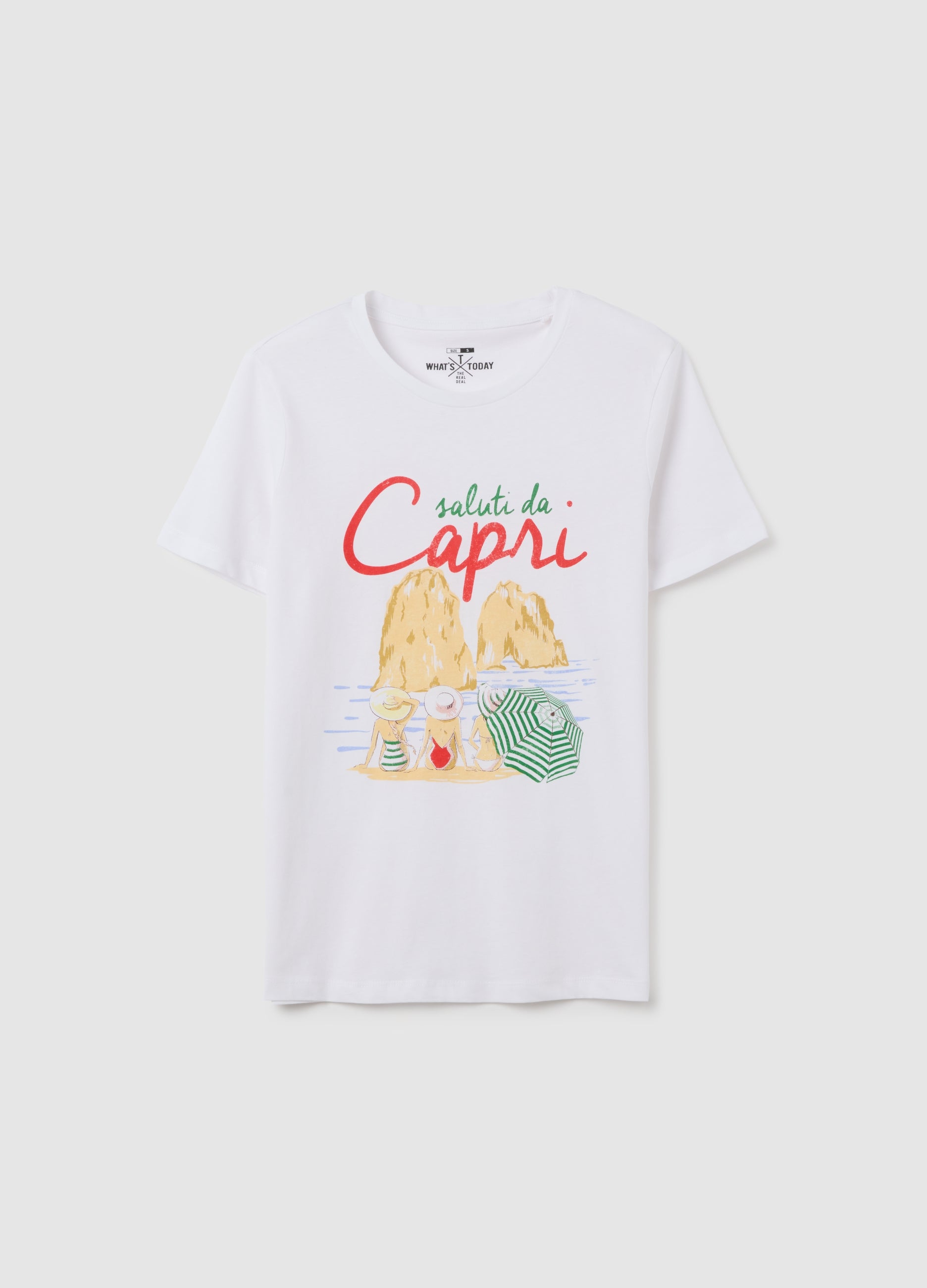 OVS White Regular Fit Pure Cotton T-Shirt