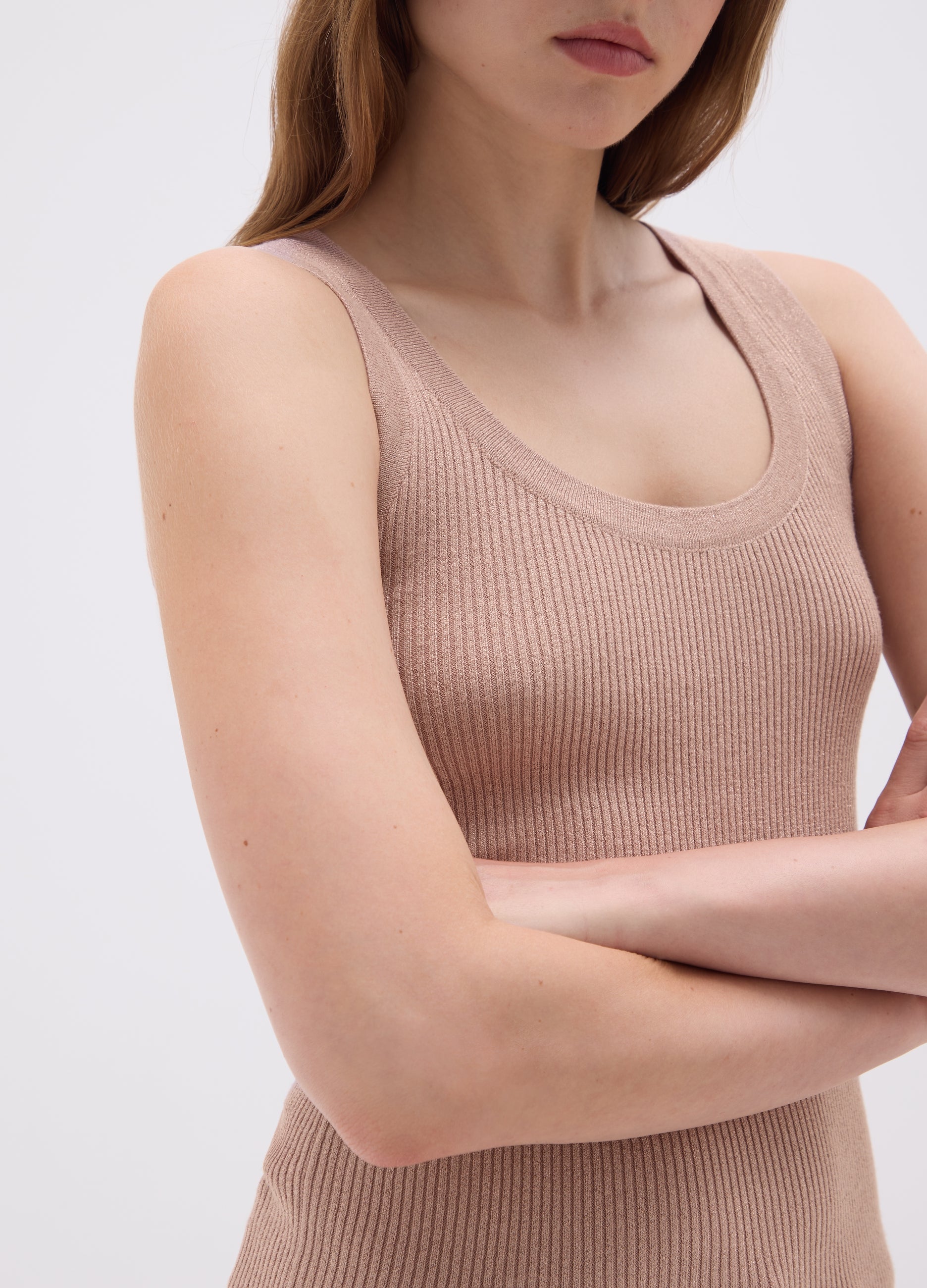 OVS Women'S Pink Stretch Fabric Tank Top