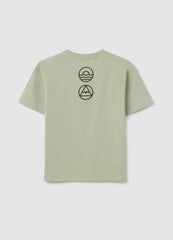 OVS Children'S Green Pure Cotton T-Shirt Regular Fit With Dinosaur