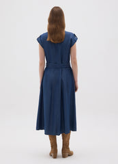 OVS Women'S Blue Lyocell Shirt Dress