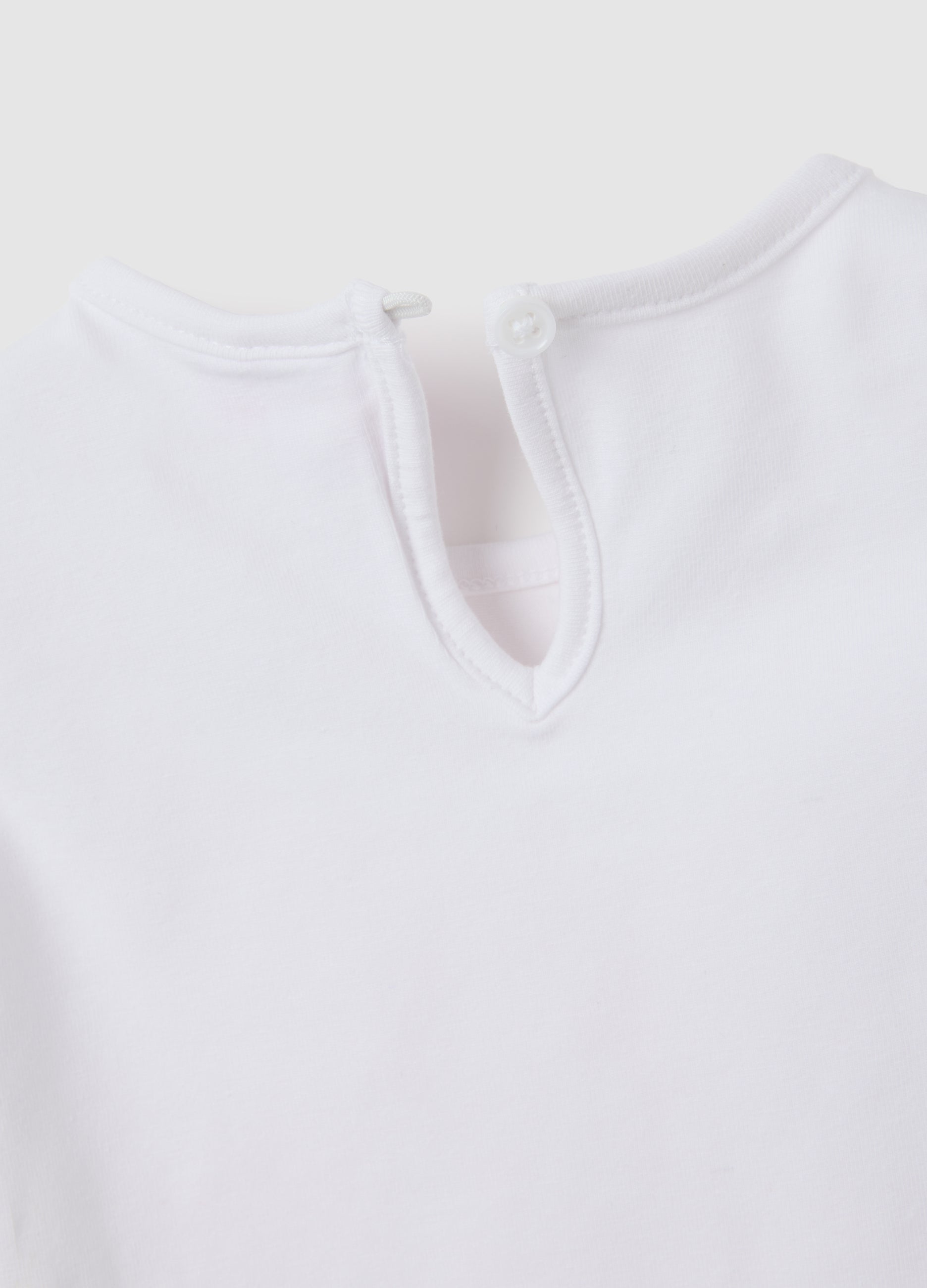 OVS White Cotton Regular Fit Girls' T-Shirt With Barbie Logo