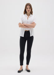 OVS بنطلون جينز نسائي بقصة Skinny من الدنيم الأسود المطاطي