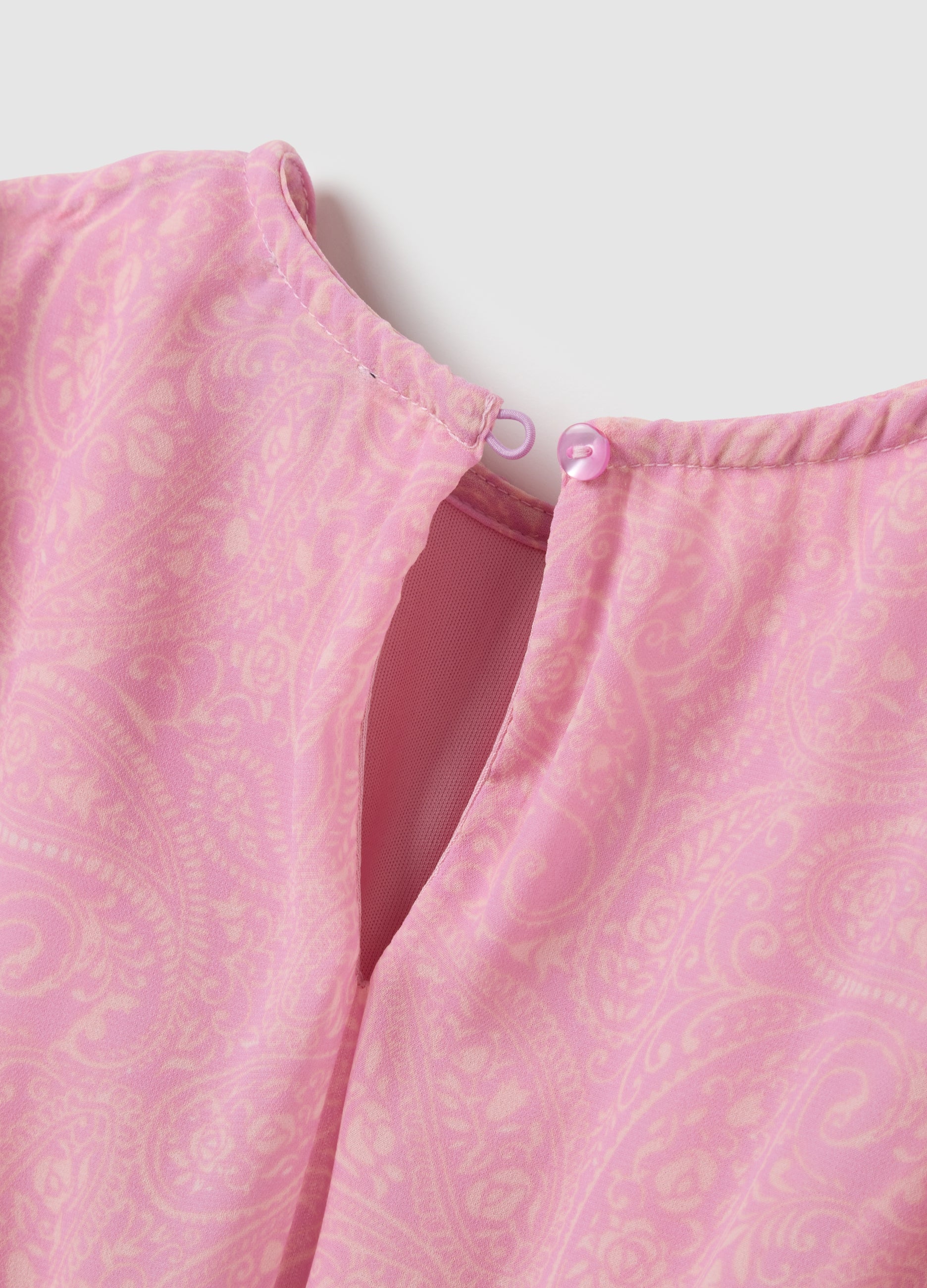 OVS Girl'S Regular Fit Pink Dress With Ruffles