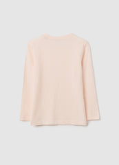 OVS Girls' Pink Pure Cotton Regular Fit Sweater
