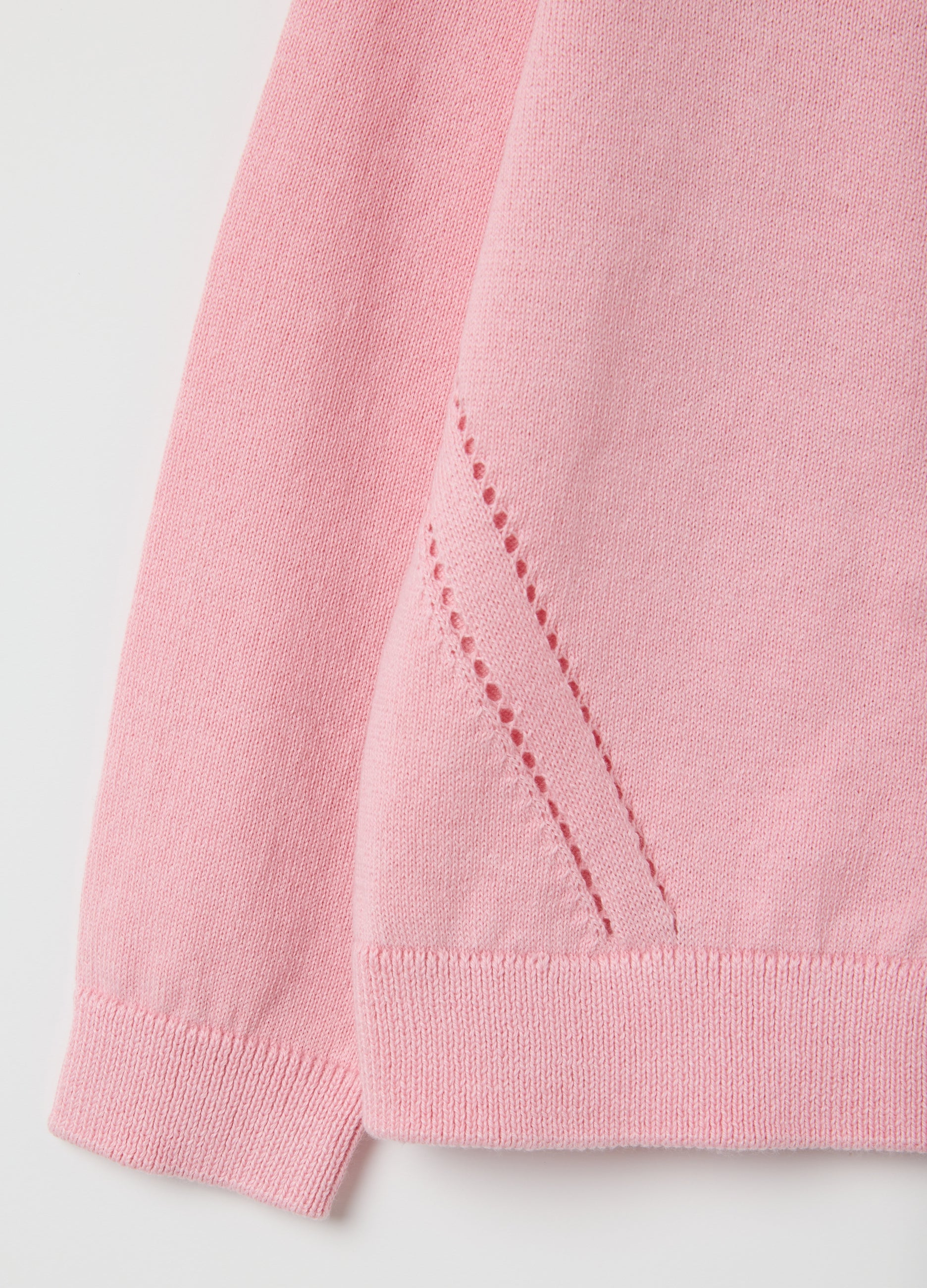 OVS Girls' Pink Regular Fit Cotton Blend Cardigan