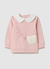 OVS Pink Stretch Cotton Girl'S Top