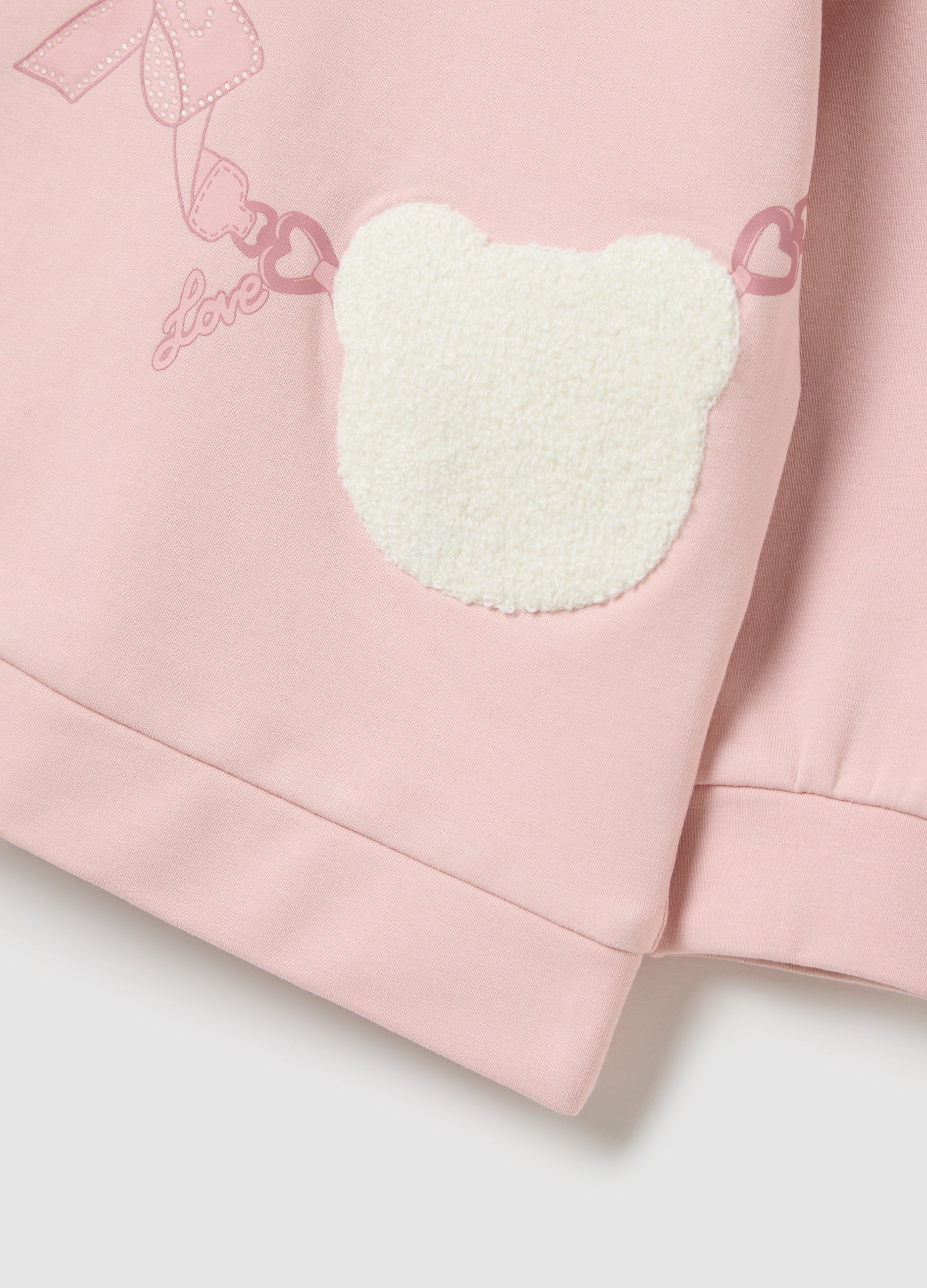 OVS Pink Stretch Cotton Girl'S Top