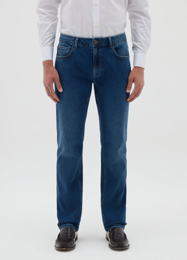 OVS Men'S Regular Fit Blue Denim Jeans