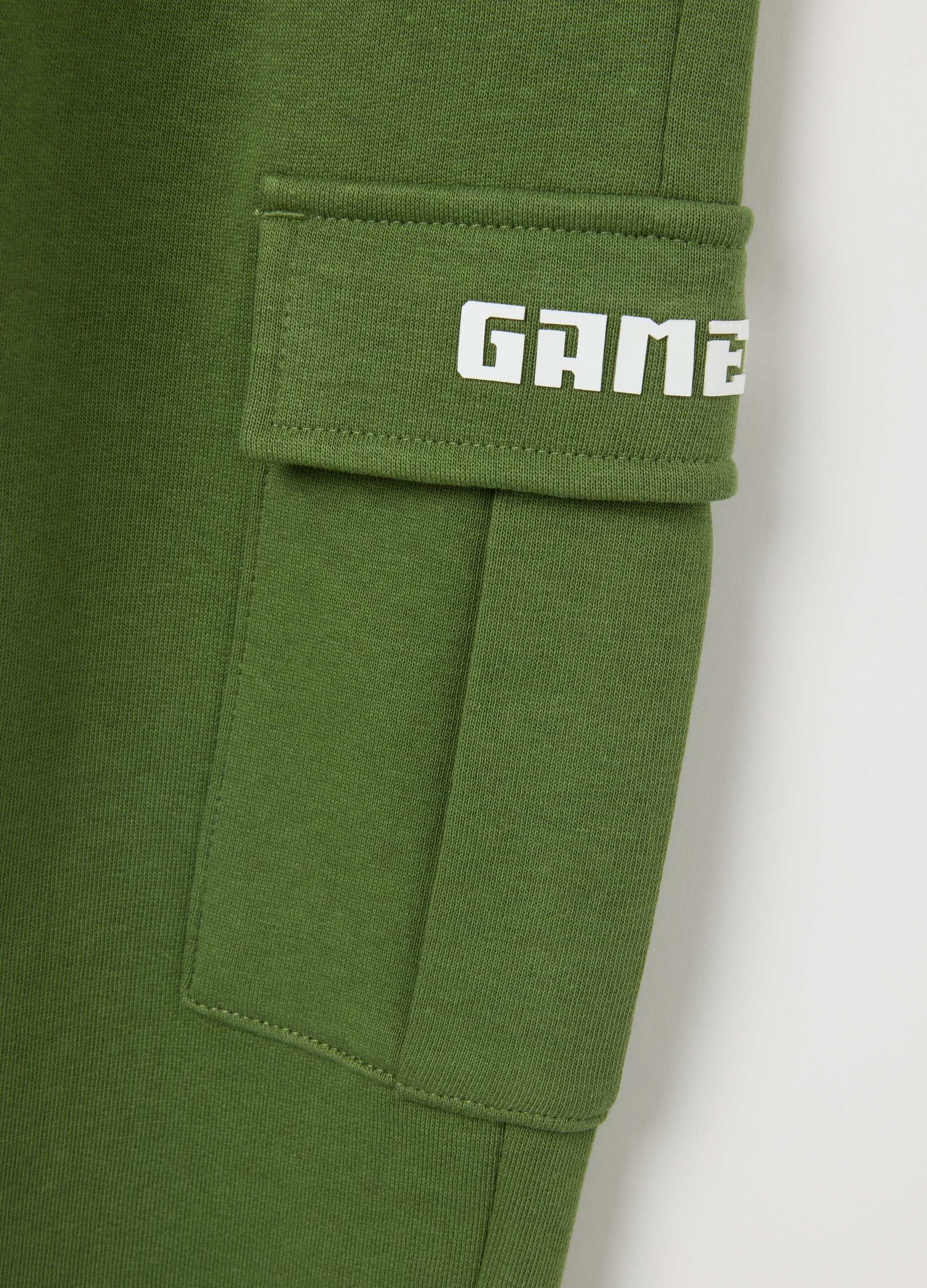 OVS Children'S Green Cotton Trousers Regular Fit