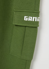OVS Children'S Green Cotton Trousers Regular Fit