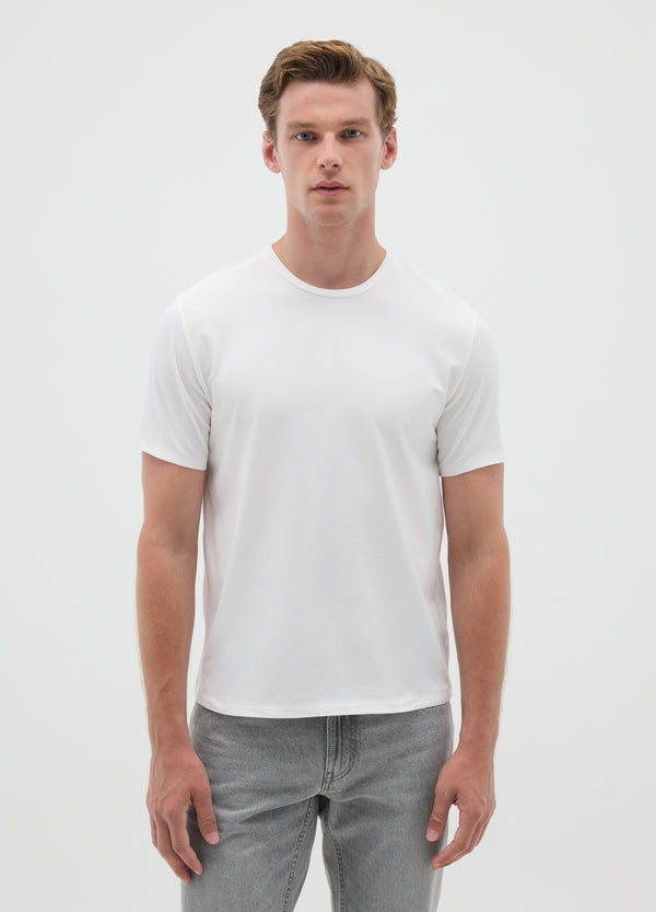 OVS Men'S White Stretch Cotton T-Shirt