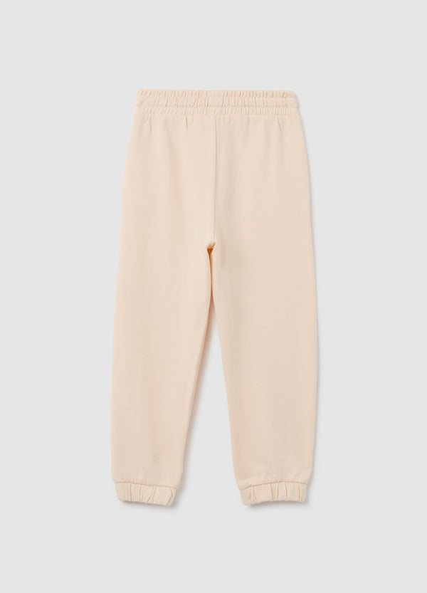 OVS Girls' Pure Cotton Beige Regular Fit Trousers