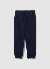 OVS Girls' Blue Pure Cotton Regular Fit Trousers