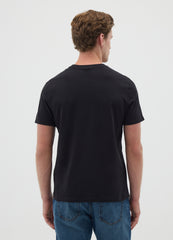 OVS Black Cotton Regular Fit T-Shirt