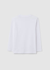 OVS Children'S Pure Cotton White Regular Fit Shirt