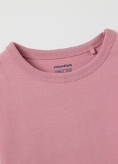 OVS Girls' Pink Cotton Regular Fit Top