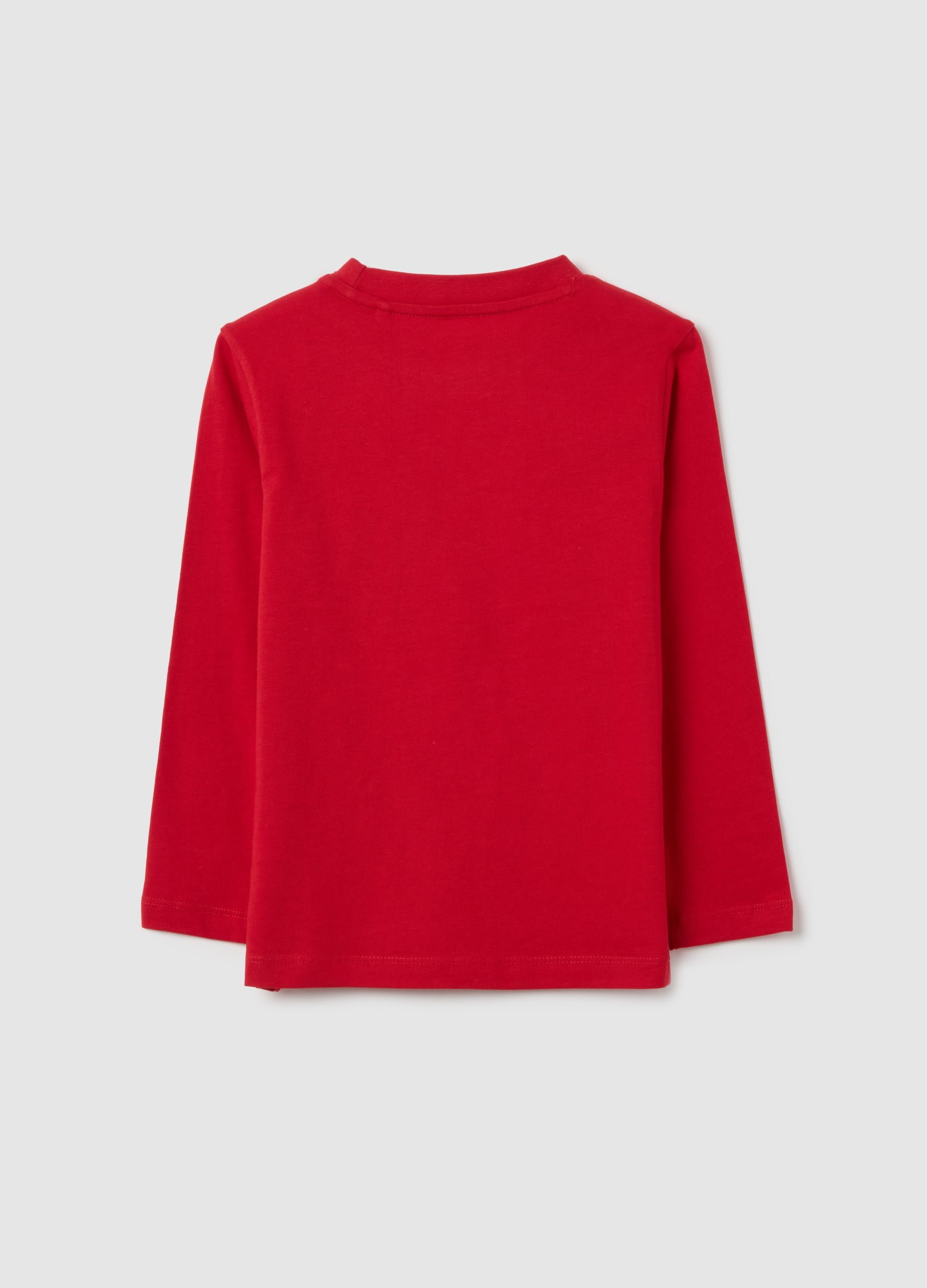 OVS Children'S Pure Cotton Red T-Shirt Regular Fit