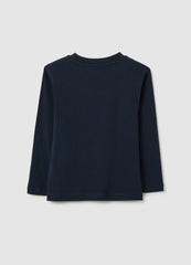 OVS Children'S Blue Cotton Regular Fit Sweater