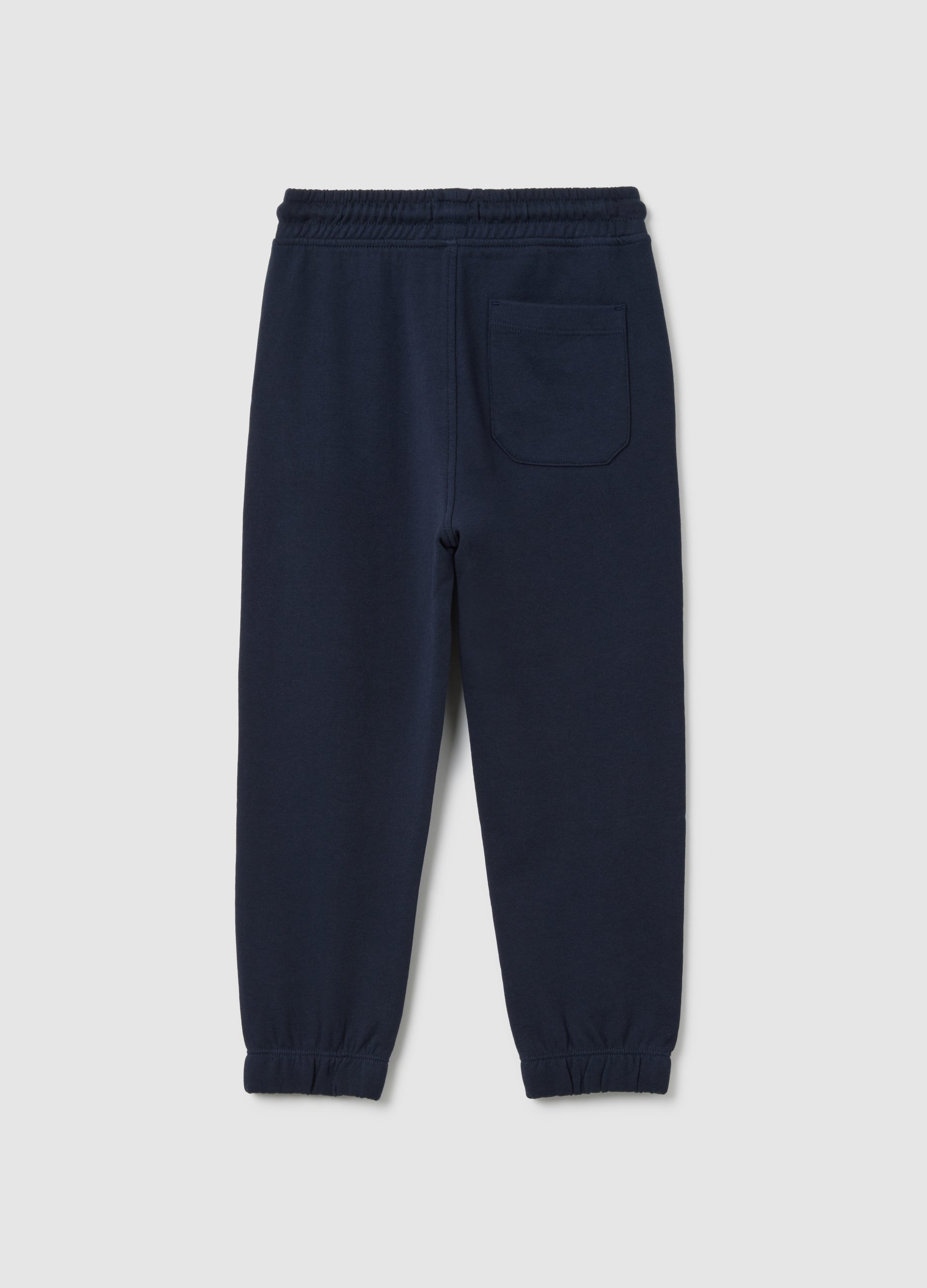 OVS Children's Blue Regular Fit Jogger Trousers In Pure Cotton