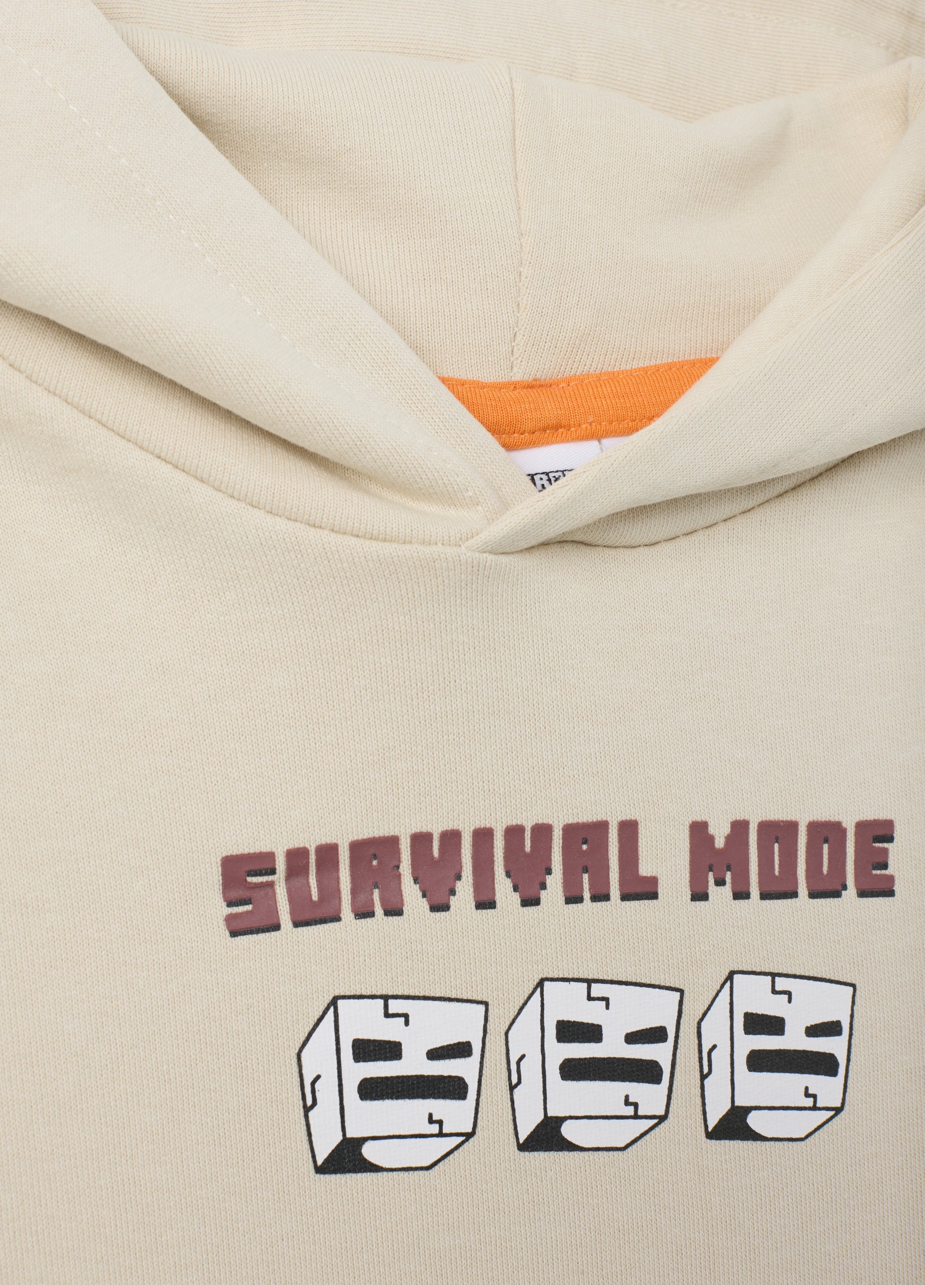 OVS Beige Children'S Hoodie In Pure Cotton With Print