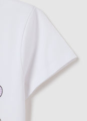 OVS Girl'S White Stretch Cotton T-Shirt With Barbie Print