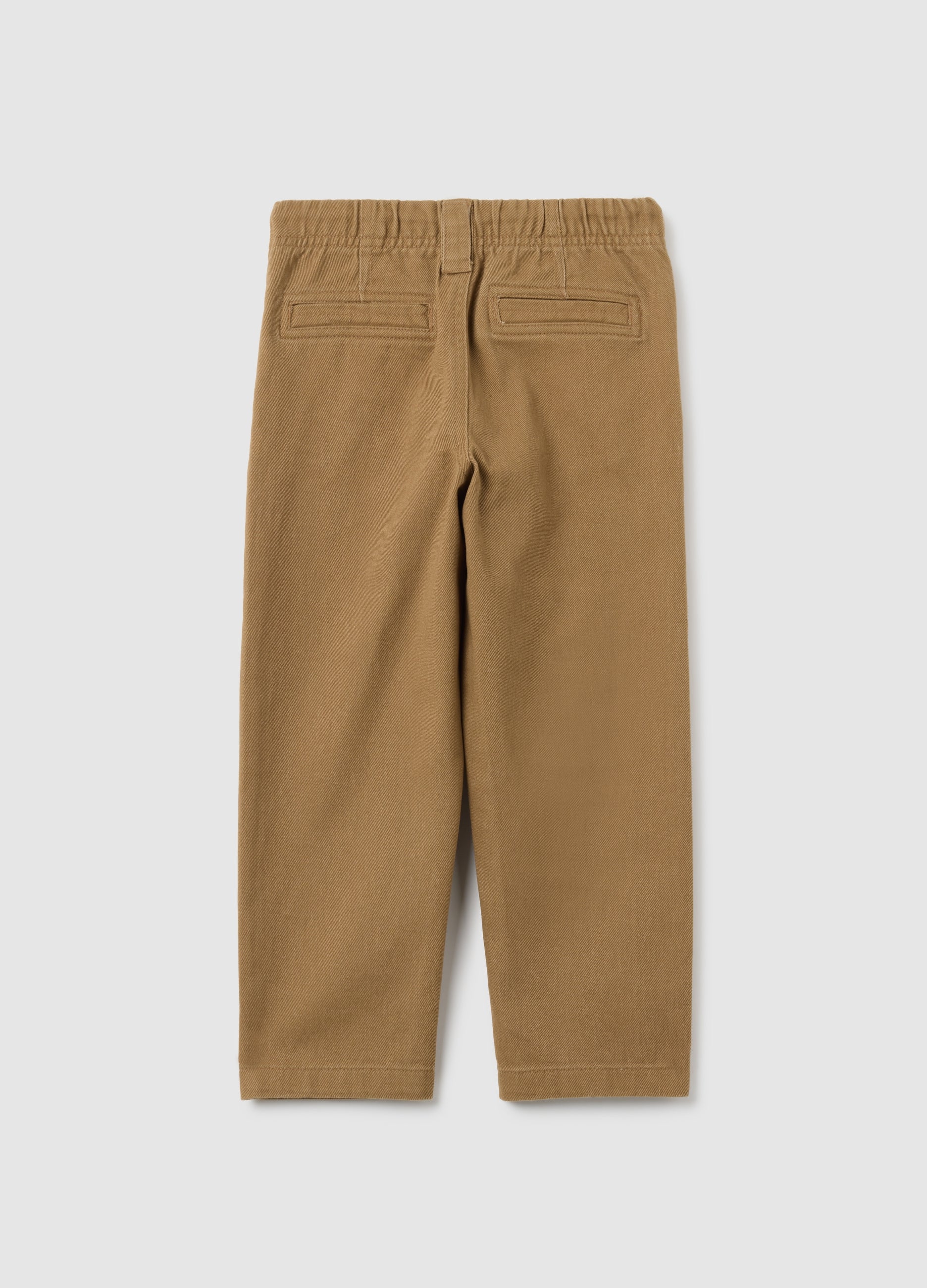 OVS Brown Regular Fit Pure Cotton Jogger Trousers For Children