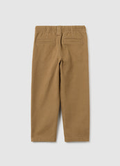 OVS Brown Regular Fit Pure Cotton Jogger Trousers For Children