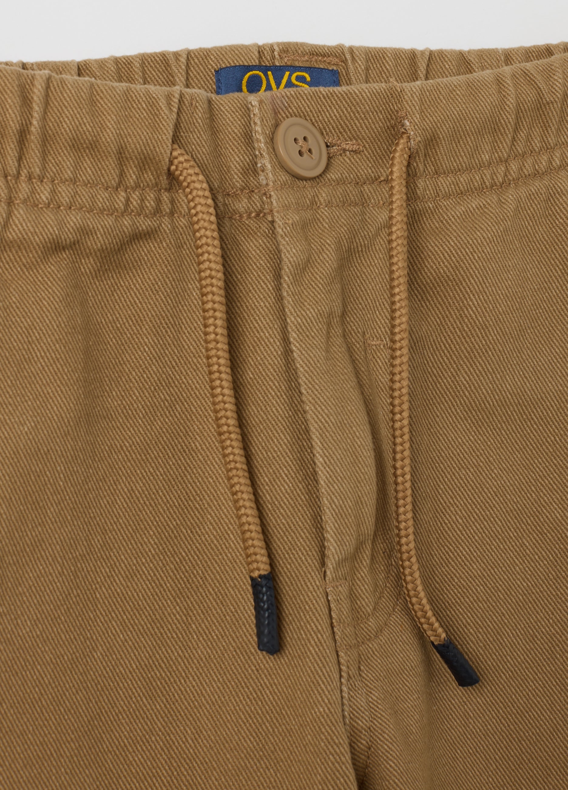 OVS Brown Regular Fit Pure Cotton Jogger Trousers For Children