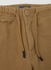 OVS Brown Regular Fit Pure Cotton Jogger Trousers For Children