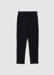 OVS Girls' Black Cotton Leggings Regular Fit