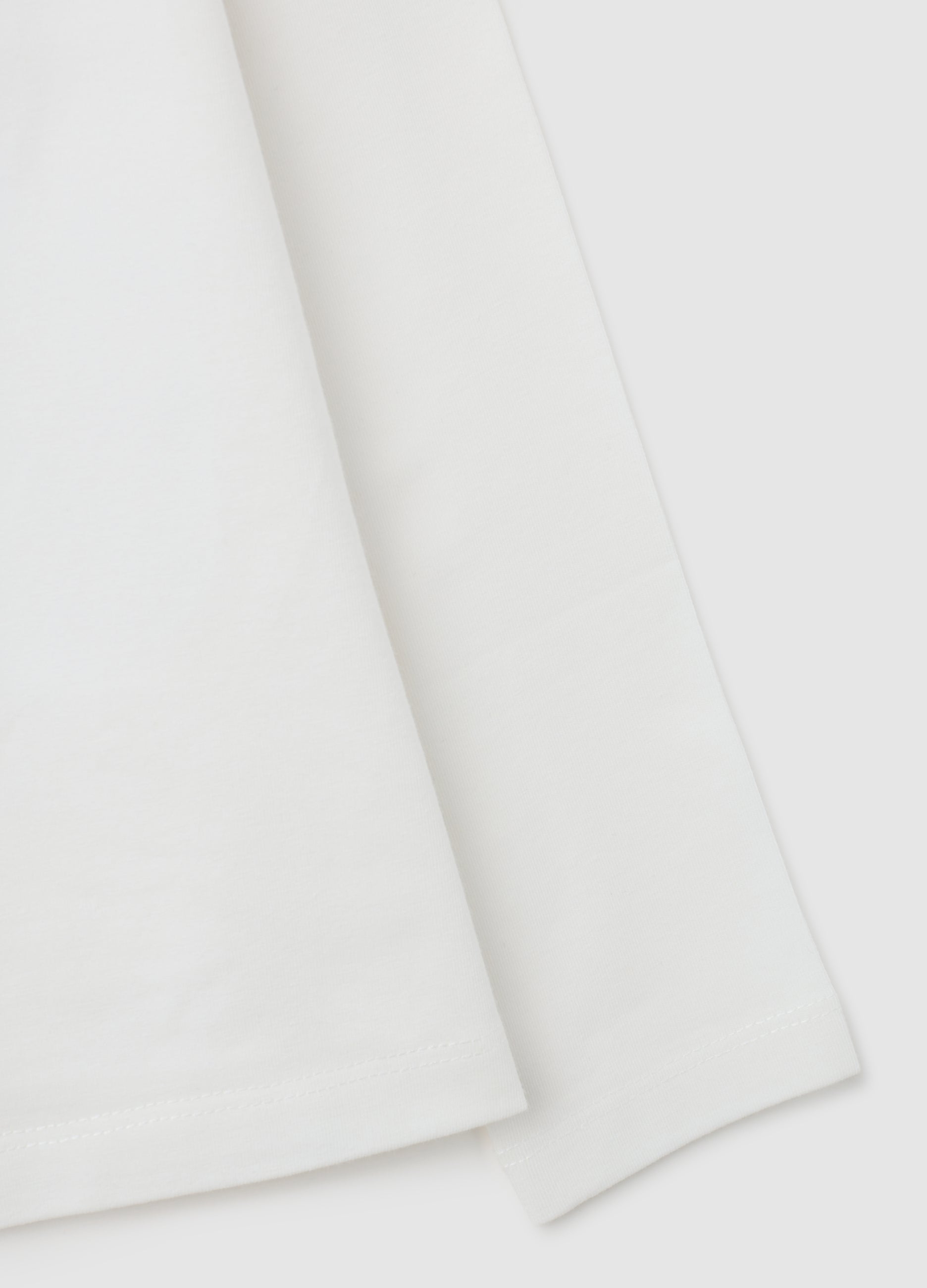 OVS White Girl'S T-Shirt With Heart-Shaped Sequins