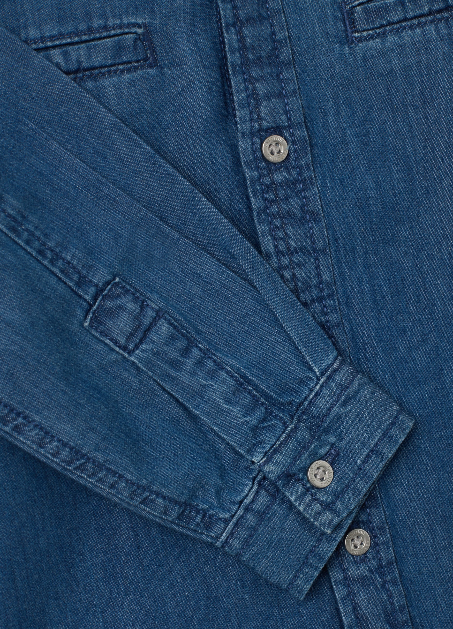 OVS Children'S Denim Shirt In Pure Cotton, Regular Fit