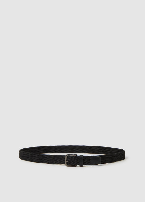 OVS Braided Black Genuine Leather Belt
