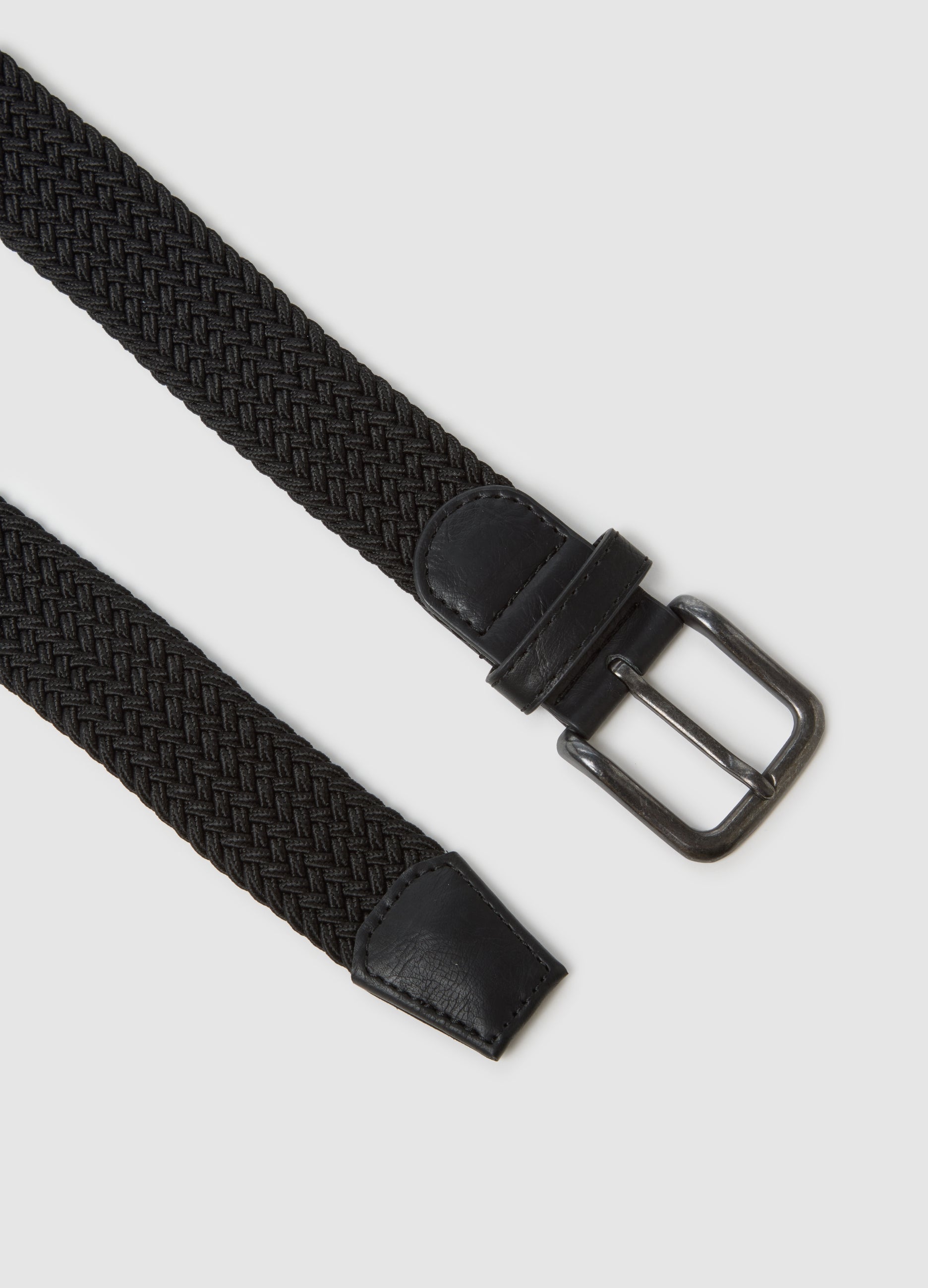 OVS Braided Black Genuine Leather Belt