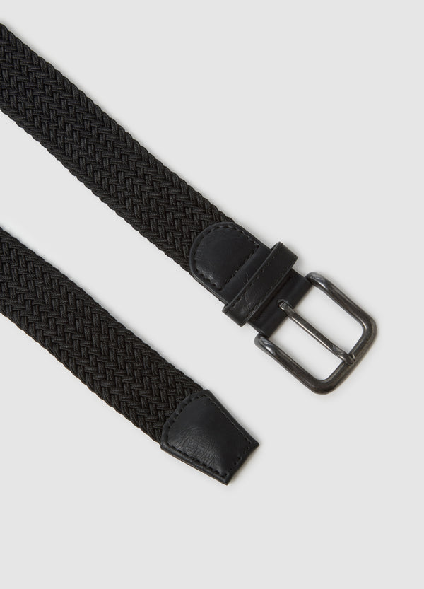 OVS Braided Black Genuine Leather Belt