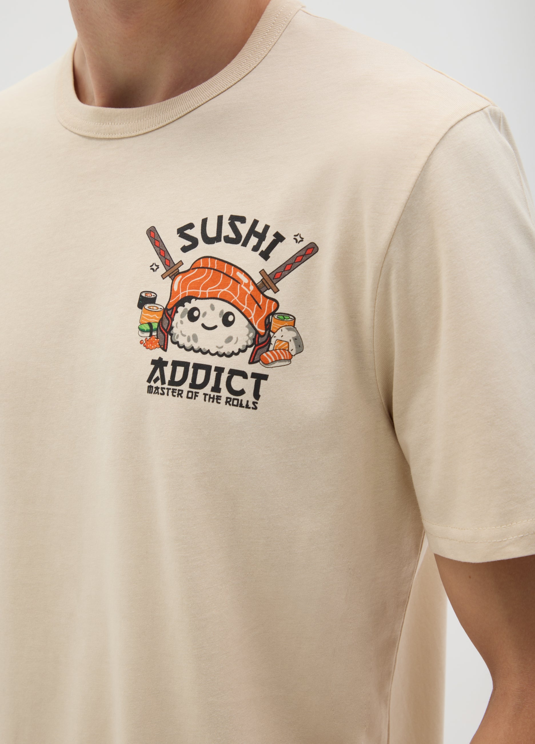 OVS Beige Regular Fit Pure Cotton T-Shirt