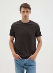 OVS Brown Pure Cotton T-Shirt Regular Fit