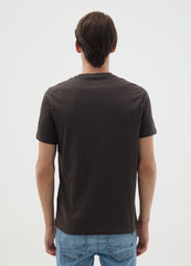 OVS Brown Pure Cotton T-Shirt Regular Fit