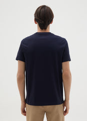 OVS Men'S Blue Pure Cotton Regular Fit T-Shirt