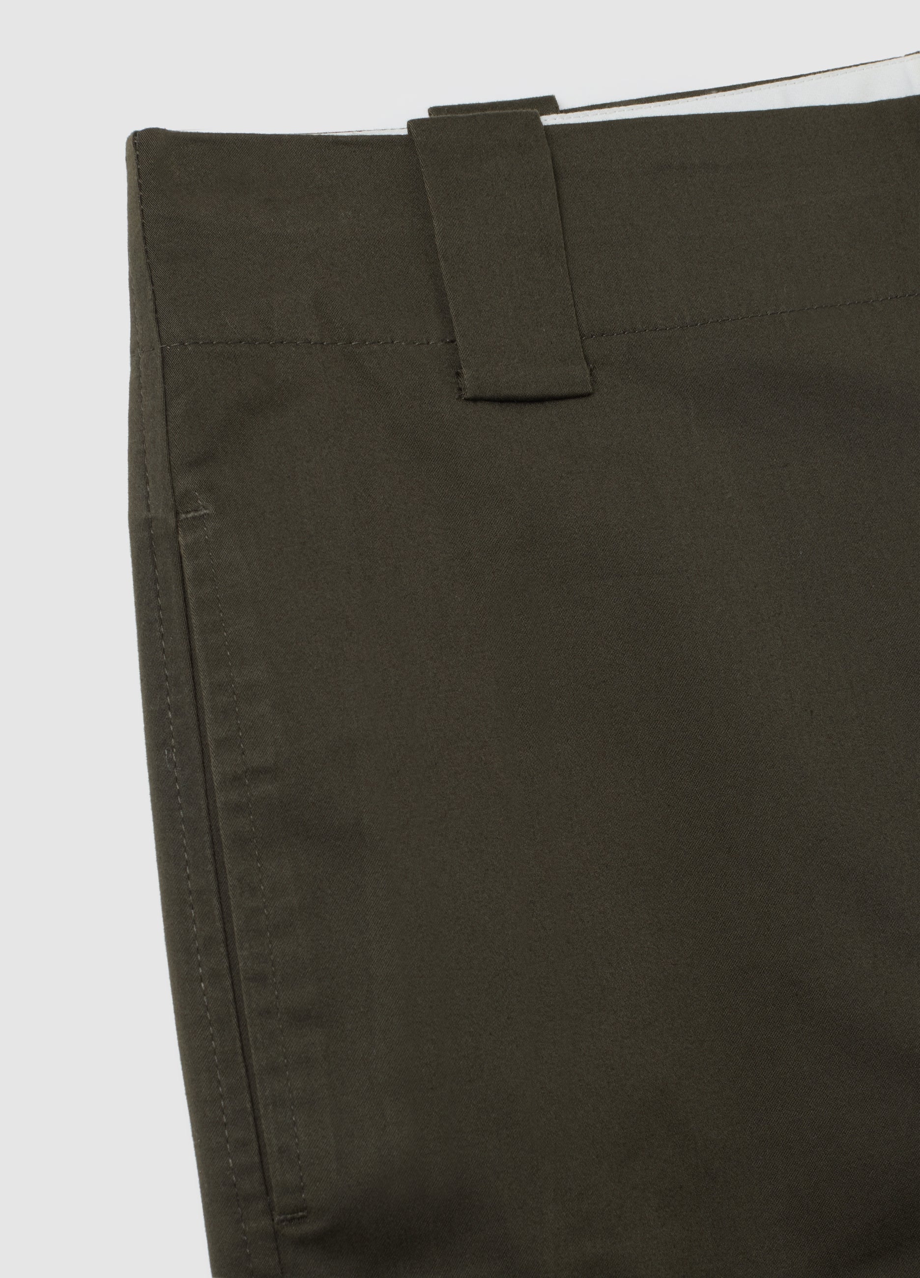 OVS Brown Regular Fit Stretch Cotton Trousers